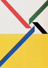 Schrages Band Zentral Angeordnet 1960 Stankowski Experimented With Oblique Lines In His Paintings Throughou Geometric Art Geometric Painting History Design