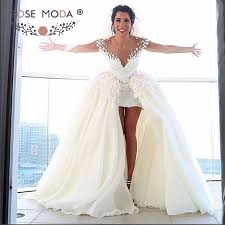 Wedding Dress With Removable Skirt Removable Skirt Wedding Dress Boho Style Wedding Dress Reception Dress Lace
