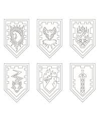 Nexo Lego Knights Shields Coloring Page Lego Coloring Pages Knight Birthday Party Lego Knights