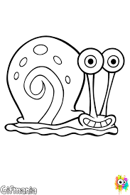 Gary The Spongebob S Snail Smiling At His Drawing To Color Gary Spongebob Coloringpages Dra Easy Cartoon Drawings Spongebob Drawings Easy Disney Drawings