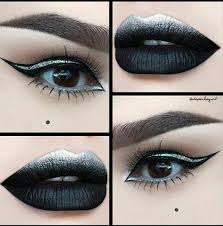 Black And Silver Eye Makeup Black And Silver Eyes With Black And Silver Ombre Lips Makeup Goals Instagram Depechegurl Silver Makeup Silver Eyeshadow Goth Makeup