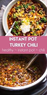 Crock pot ground turkey lasagnaeating on a dime. Instant Pot Turkey Chili Healthy Instant Pot Recipes Instant Pot Dinner Recipes Chili Recipe Turkey