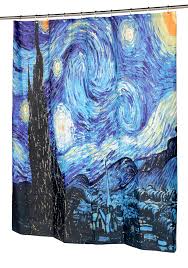 The Starry Night Shower Curtain Gogh The Starry Night Fabric Shower Curtains Novelty Shower Curtains