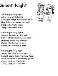 Silent Night Lyrics Black And White Jpg 1019 1319 Silent Night Nights Lyrics School Lyrics