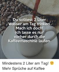 Du Solltest 2 Liter Wasser Am Tag Trinken Mach Ich Doch Ich Lasse Es