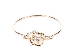 The more circles you draw, the fuller your rose will turn out. Occasions Gift Giving Crystal Stone Cutout Metal Rose Bangle Bracelet With Hook Closure