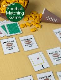 Printable Football Matching Game For Kids In 2020 Matching Games Games Games For Kids