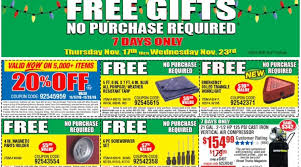 Harbor Freight Tools Four Free Gifts With Coupon No Purchase Required Ship Saves
