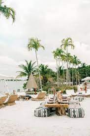 Tropical Bohemian Joia Beach Elopement Tropical Beach Wedding Beach Wedding Inspiration Modern Wedding Decor