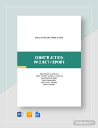 Construction Project Report Template Word Doc Google Docs Apple Mac Apple Mac Pages Templates Report Template Progress Report Template