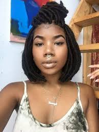 Black And Blonde Faux Locs Bob Faux Locs Bob Style Faux Locs Hairstyles Natural Hair Styles Goddess Braids Hairstyles