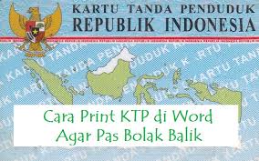 Maybe you would like to learn more about one of these? Cara Print Ktp Di Word Agar Pas Bolak Balik Shalaman