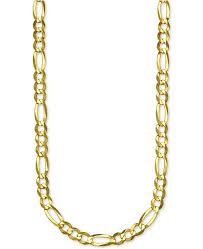 Figaro Link 22 Chain Necklace 5mm In 14k Gold