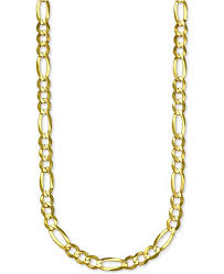 figaro link 22 chain necklace 5mm in 14k gold