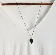 Arrowhead Necklace Black Obsidian Necklace Arrowhead Pendant Etsy Black Obsidian Necklace Obsidian Necklace Arrowhead Necklace