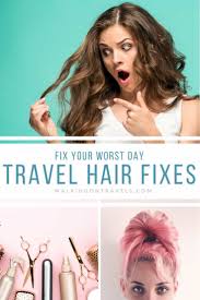 Having long hair is something to be desired, but the daily maintenance can sometimes seem daunting. Fix A Bad Hair Day With The Best Travel Hair Products Travel Hairstyles Bad Hair Day Bad Hair