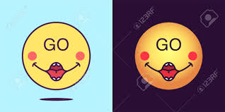 Maybe you would like to learn more about one of these? Emoji Face Icon With Phrase Go Emoticon With Text Go Set Of Cartoon Faces Emotion Icon For Social Media Communication Funny Sticker And Good Sign For Print Vector Illustration Royalty Free Cliparts