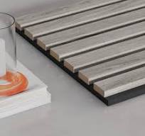 Grey Oak TrueWood 3-Sided Veneer Acoustic Slat Panel (4 Panels)