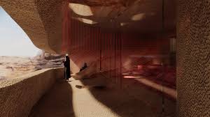 This Entire Structure Will Be Carved Into A Sandstone Hill In The Arabian Desert It S A Subterranean Resort With 40 Room In 2020 Jean Nouvel Architecture Resort Villa