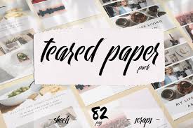 Download Teared Paper Pack 82 Canvas Watercolor Sheets In Textures On Yellow Images Creative Store PSD Mockup Templates