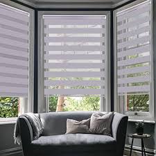 3 hang the blind in the cavity. Amazon Com Luckup Horizontal Window Shade Blind Zebra Dual Roller Blinds Day And Night Blinds Curtains Easy To Install 43 3 X 59 Grey Home Kitchen