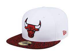 Chicago Bulls White Black Red Elephant 59fifty Fitted Baseball Cap By New Era X Nba Hats For Men Chicago Bulls Hat Mens Snapback Hats