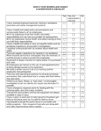 Get the loading dock checklist excel spreadsheet or: Supervisor Checklist Occupational Safety And Health Safety