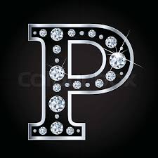 Find the perfect p letter stock photo. Vector P Letter Made With Diamonds Isolated On Black Background Stock Vector Colourbox