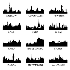 Maybe you would like to learn more about one of these? World Famous Cities Silhouettes Vector Set 01 Gooloc City Silhouette City Skyline Silhouette Silhouette Vector