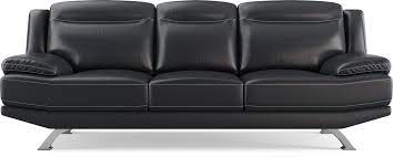 Sofia Vergara Zamora Black Leather Sofa Rooms To Go