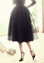 Volume Mesh Black Chiffon Net Flared Skirts Pleated Knee Length Midi Skirts S M Nobrand Aline Casualparty Knee Length Midi Skirt Skirts Womens Skirt