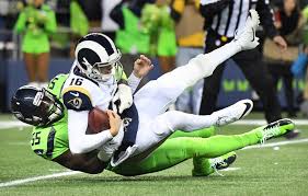 Check out the uniforms that los angeles and seattle will be wearing on thursday. Jared Goff Gets Knocked Out In Rams Loss To Seahawks 24 3 Sun Sentinel