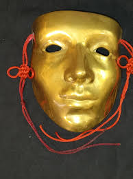 15 Cm Collectible Brass Mask .solid Brass Mask. Rare. Collectible.