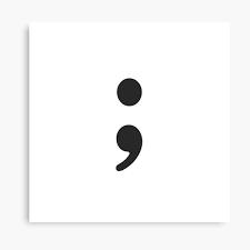 Maybe you would like to learn more about one of these? Semi Colon Symbol Wall Art Redbubble