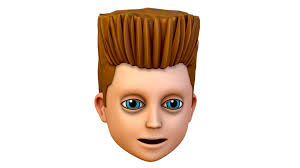 Short Hairstyle Cartoon Young Man Boy Head Icon