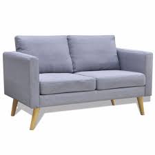 Vivez ingénieusement et confortablement dans les petits espaces. Canape 2 Places Design Scandinave Gris Ciel Et Terre