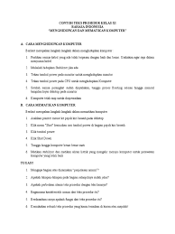 Berikut penjelasan singkat tentang kepanjangan sttb, apa itu nilai sttb, dan perbedaan ijazah dan sttb yang mesti kamu ketahui. Contoh Teks Prosedur Kls Xi