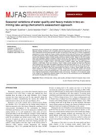 The wqi of oguta lake, omuku pond, ugheghe pond, karabodone lake and abua lake are 67.46, 65.64, 65.87, 50.77, and. Pdf Seasonal Variations Of Water Quality And Heavy Metals In Two Ex Mining Lakes Using Chemometric Assessment Approach Saiful Iskandar Dr Zati Sharip And Azman Azid Academia Edu