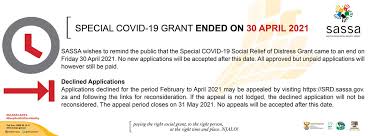 Sassa opens system to change srd grant payment method | 03 september 2021. Sassa On Twitter Reminder The Special Covid 19 Srd Grant Has Come To An End All Approved But Unpaid Applications Will However Still Be Paid Sassacares The Dsd Gcismedia Governmentza Postofficesa Nda Rsa Https T Co