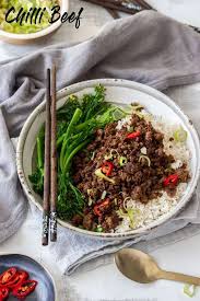 Crispy Asian Chilli Beef Mince Recipe Healthy Beef Recipes Minced Beef Recipes Healthy Beef