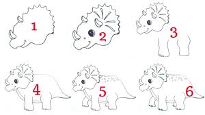 How To Draw Triceratops Dinosaur Easy For Beginners Easy Drawing Dinosaur Triceratops Beginners Dinosaur Drawing Animal Drawings Drawings