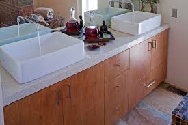 custom bathroom cabinets curved face