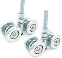 2pcs Track Roller Wheels Heavy Duty Trolley Assembly Silent Rollers Wheel  Stable Welded Roller Trolley Used for Heavy Barn or Shed Sliding Doors