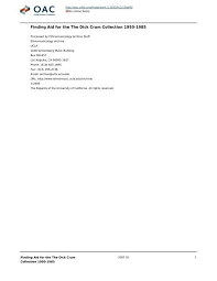 Reality itself, bend to my will!. The Dick Crum Collection Calisphere