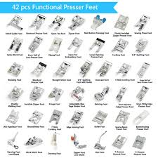 42 Pcs Presser Feet Set With Manual Adapter Simpzia Sewing Machine Foot Kit Compatible With Brother Babylock Janome Singer Elna Toyota New