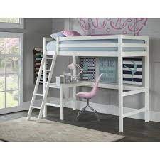 White ashley twin loft bed with two sets of drawers and shelves. Pin On Bedrooms