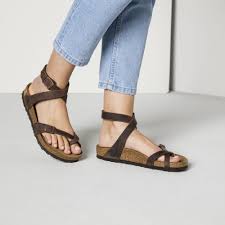 Birkenstock Ankle Strap Sandals Yara Oiled Leather Birkenstock Yara Sandals Office Shoes Women Ankle Strap Sandals