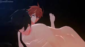 Genshin Impact Childe's spanking fantasy - pure bliss