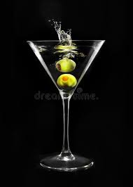 Martini Glass Splashing Green Olive In Martini Glass On Black Background Sponsored Splashing Green Martini Gla Martini Glass Martini Martini Olives