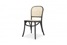 Remove a few strands of chair cane from the hank and loosely coil them in a dishpan of warm water to soak for about ten minutes. Cafe Dining Chair With Arms Rattan Black Elm Vintage Style